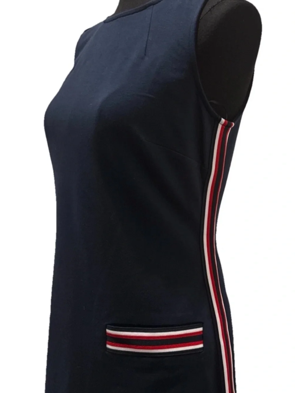 Tommy Hilfiger Women's Classic Sleeveless Navy Blue/Red/White Dress, Size 6 - Picture 4 of 13